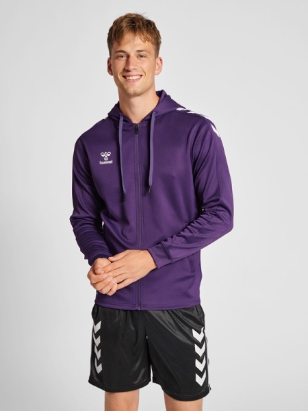 Hummel Core XK Kapuzenjacke - Acai/Weiß